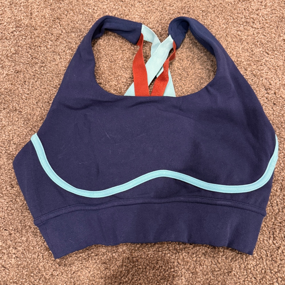 Blue Fabletics Cross Back Sports Bra